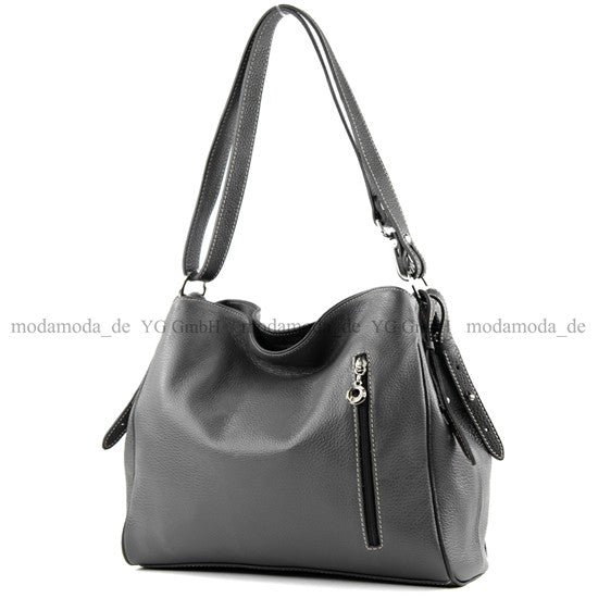 modamoda de T119 / T220 Damen Leder Schultertasche Umhängetasche 2 Größen handmade in Italy