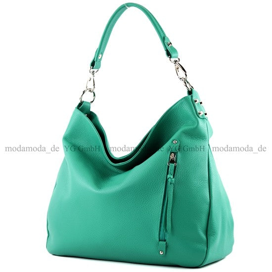 modamoda de - T121 - ital Shopper aus Leder/Nappaleder Groß