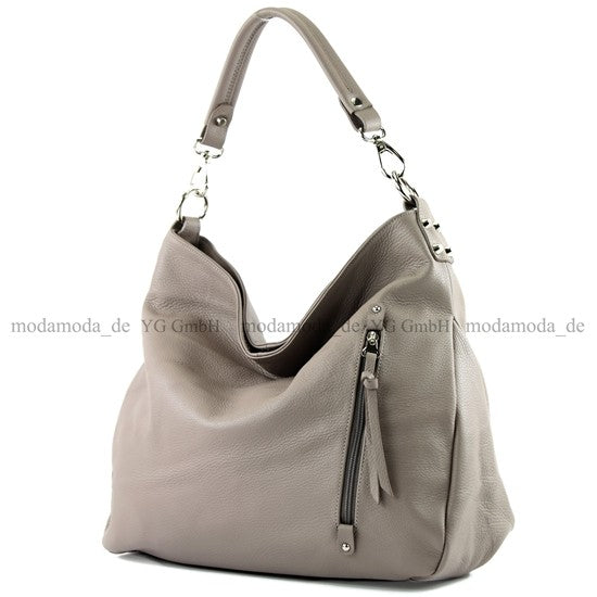 modamoda de - T121 - ital Shopper aus Leder/Nappaleder Groß