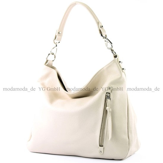 modamoda de - T121 - ital Shopper aus Leder/Nappaleder Groß