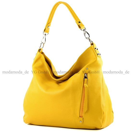 modamoda de - T121 - ital Shopper aus Leder/Nappaleder Groß