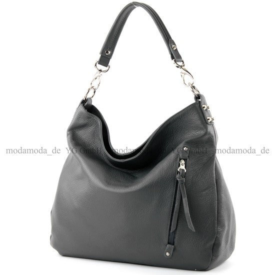 modamoda de - T121 - ital Shopper aus Leder/Nappaleder Groß
