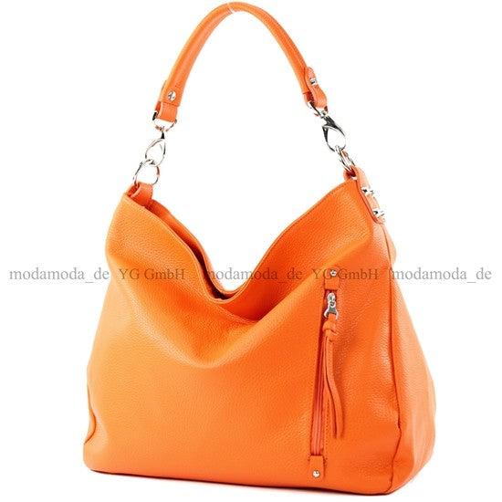modamoda de - T121 - ital Shopper aus Leder/Nappaleder Groß