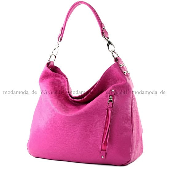 modamoda de - T121 - ital Shopper aus Leder/Nappaleder Groß