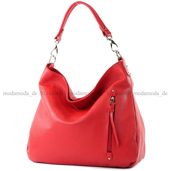 modamoda de - T121 - ital Shopper aus Leder/Nappaleder Groß