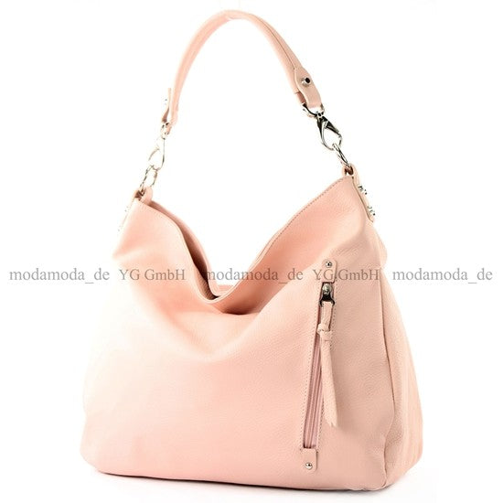 modamoda de - T121 - ital Shopper aus Leder/Nappaleder Groß