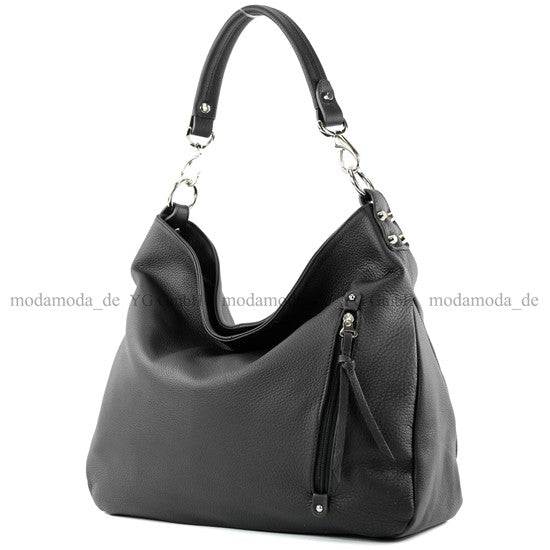 modamoda de - T121 - ital Shopper aus Leder/Nappaleder Groß