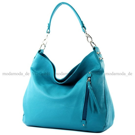 modamoda de - T121 - ital Shopper aus Leder/Nappaleder Groß
