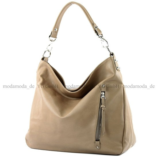modamoda de - T121 - ital Shopper aus Leder/Nappaleder Groß