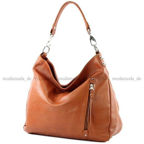 modamoda de - T121 - ital Shopper aus Leder/Nappaleder Groß