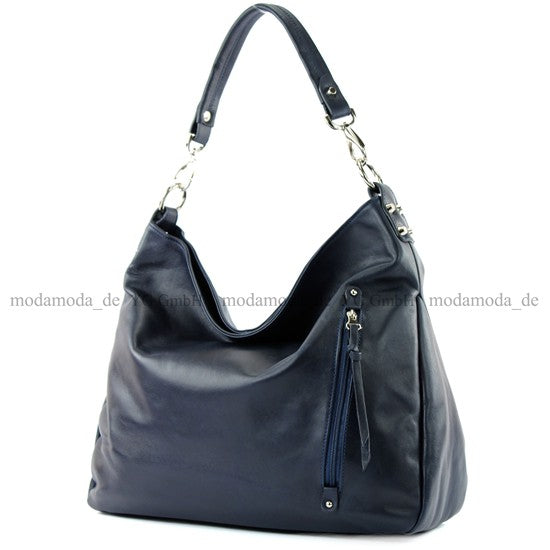 modamoda de - T121 - ital Shopper aus Leder/Nappaleder Groß