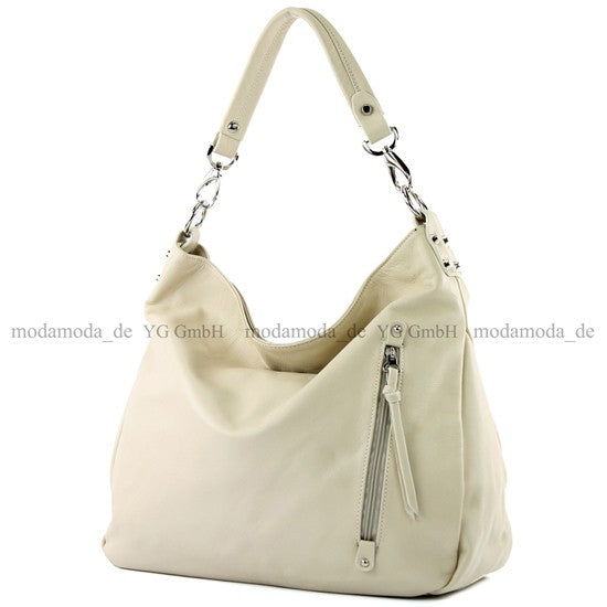 modamoda de - T121 - ital Shopper aus Leder/Nappaleder Groß