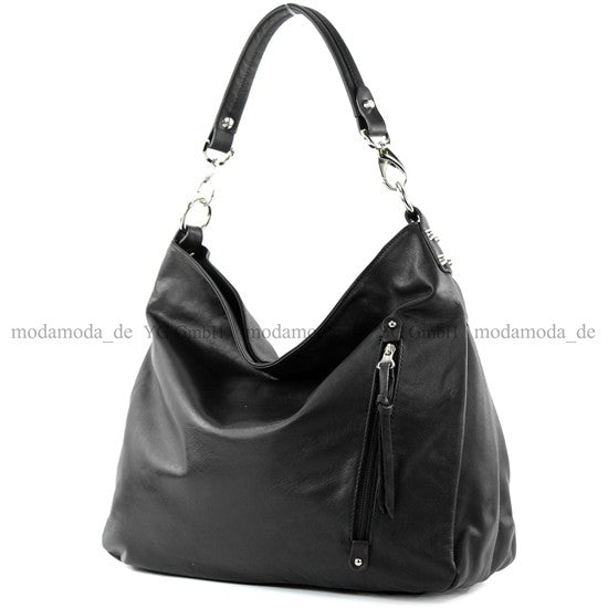 modamoda de - T121 - ital Shopper aus Leder/Nappaleder Groß