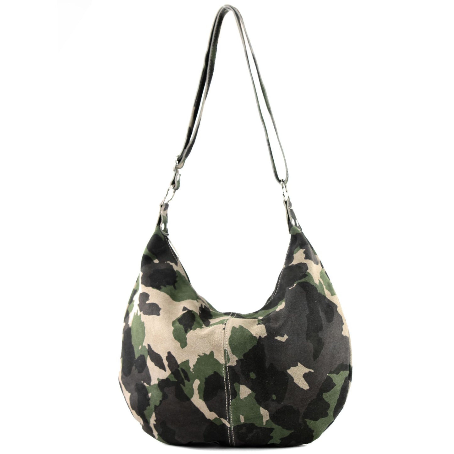 modamoda de - T123 - ital Umhängetasche Schultertasche Wildleder