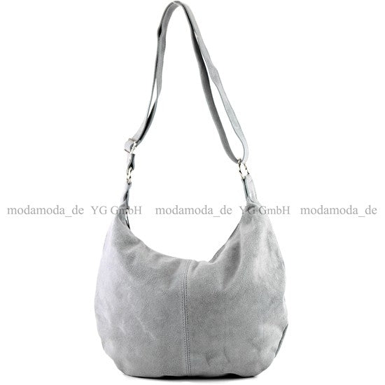modamoda de - T123 - ital Umhängetasche Schultertasche Wildleder