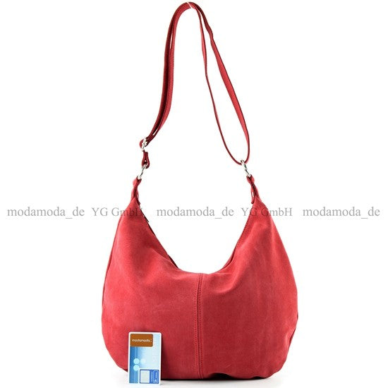 modamoda de - T123 - ital Umhängetasche Schultertasche Wildleder