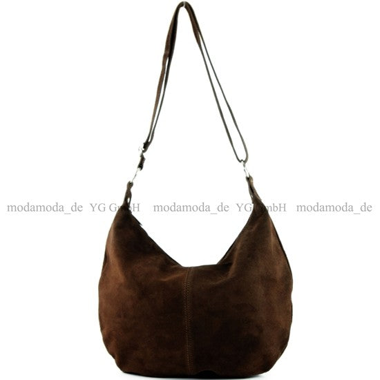 modamoda de - T123 - ital Umhängetasche Schultertasche Wildleder