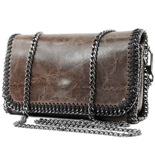 modamoda de - T124 - ital. Clutch Pochette Unterarmtasche Abendtasche Leder