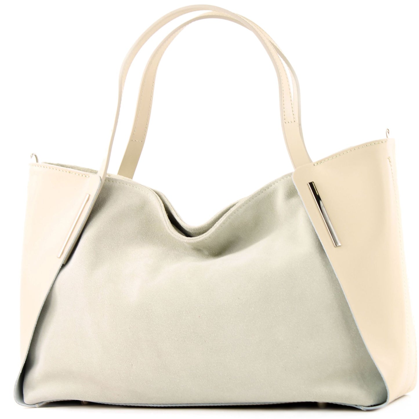 modamoda de - T126 -  ital. Shopper Tragetasche Leder/Wildleder