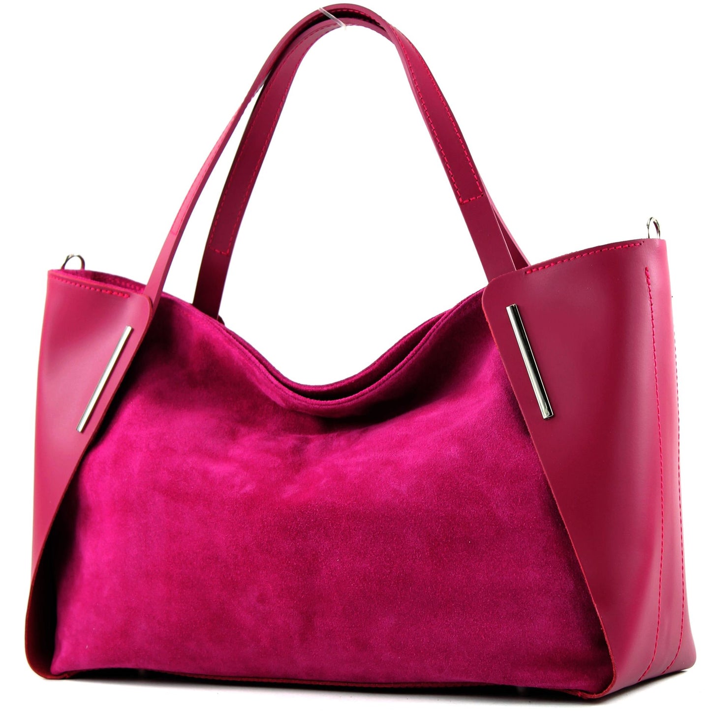 modamoda de - T126 -  ital. Shopper Tragetasche Leder/Wildleder