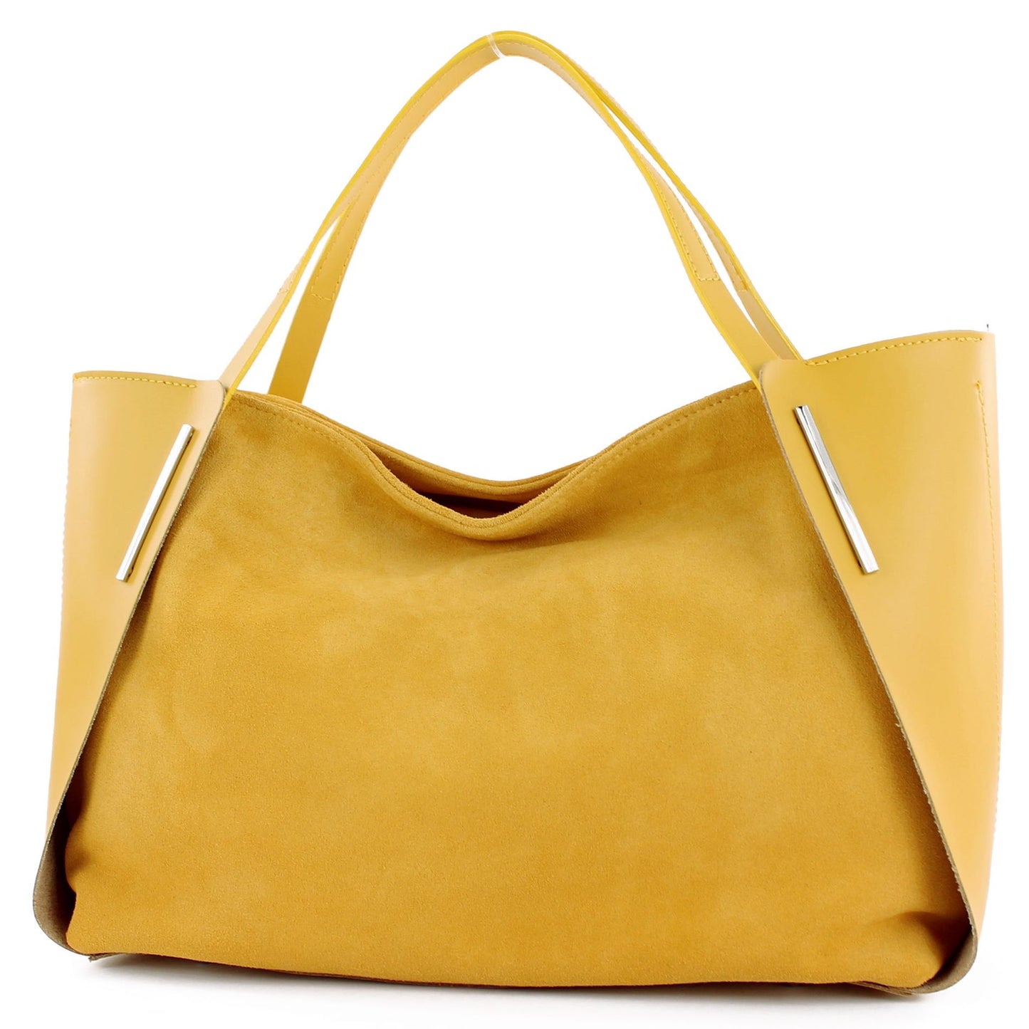 modamoda de - T126 -  ital. Shopper Tragetasche Leder/Wildleder