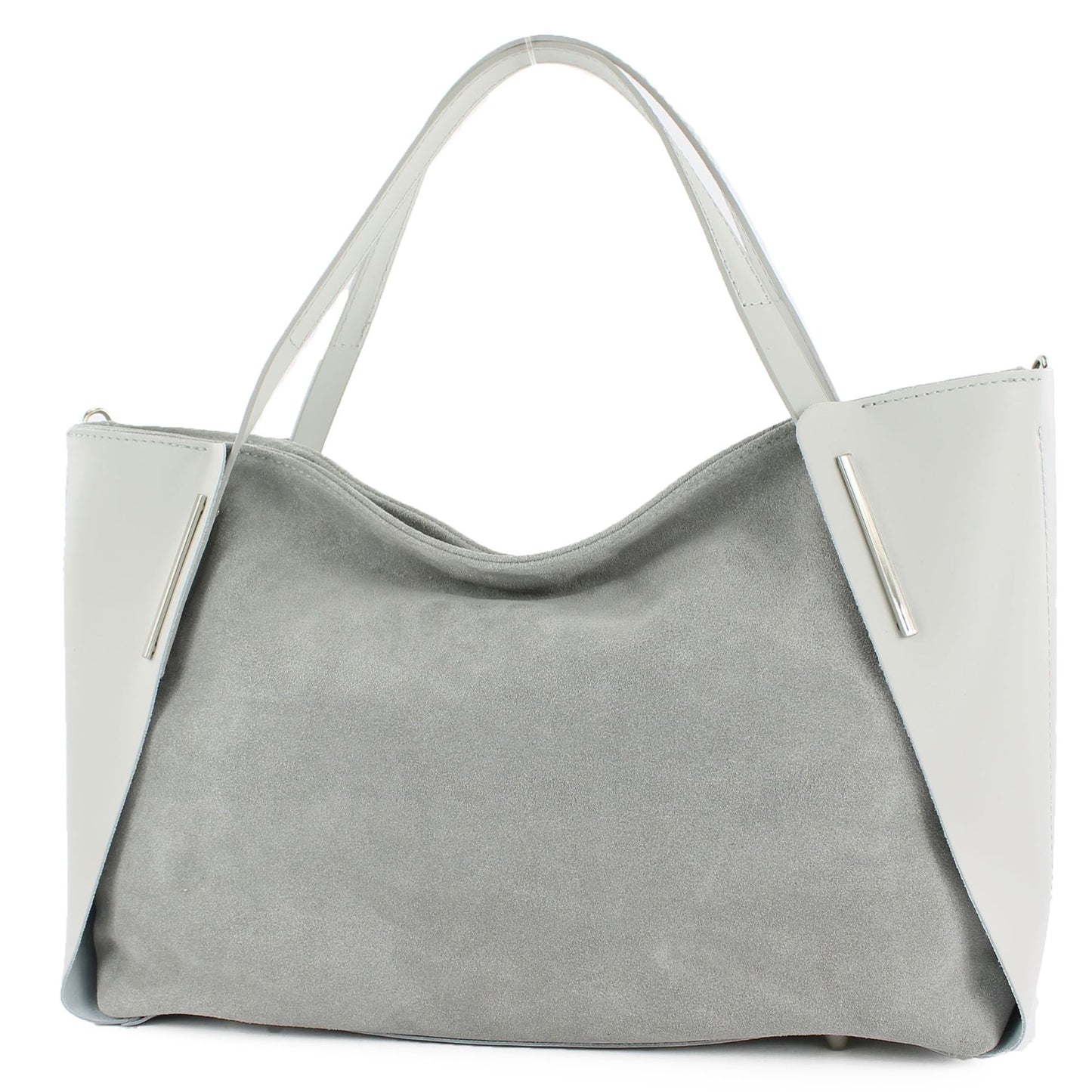 modamoda de - T126 -  ital. Shopper Tragetasche Leder/Wildleder