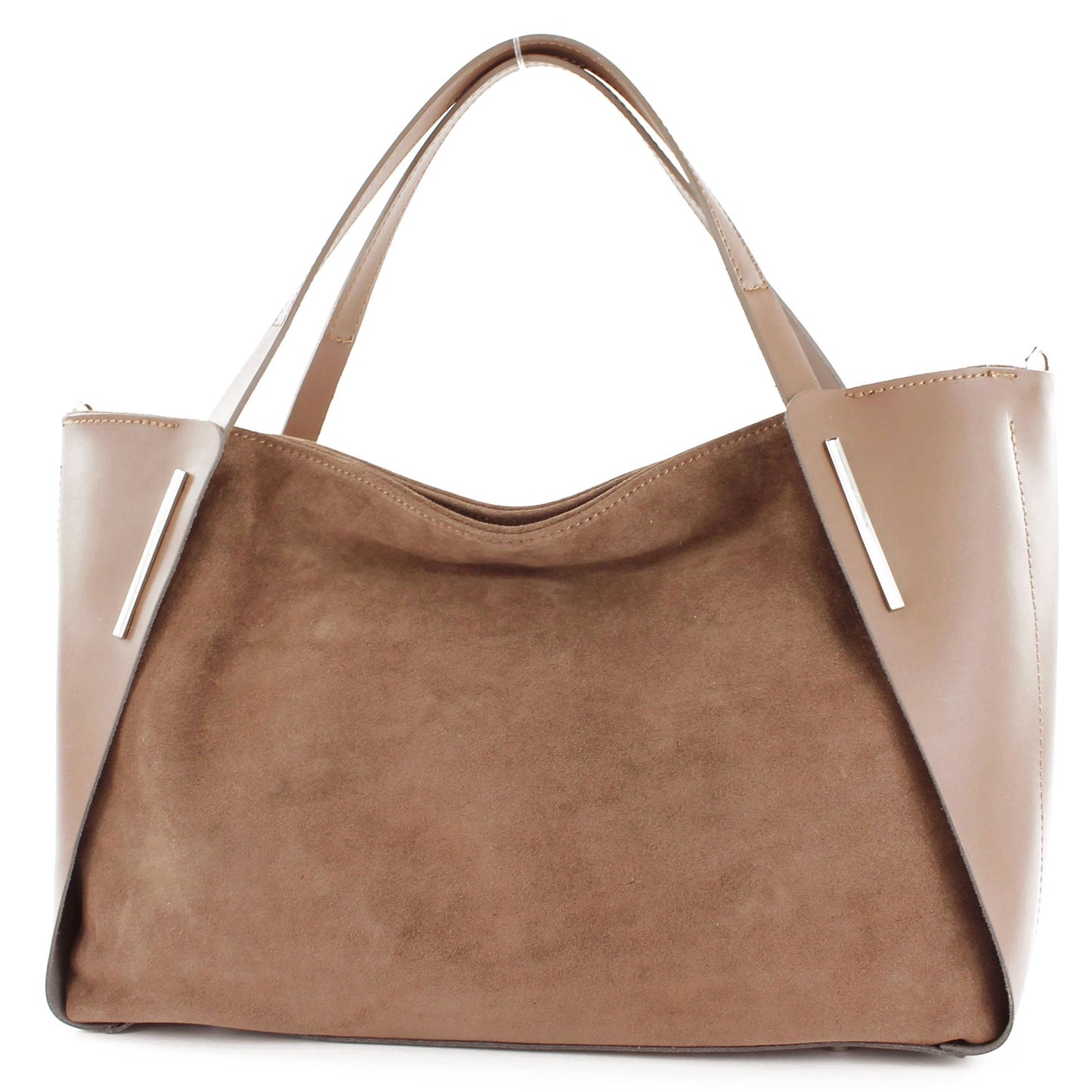 modamoda de - T126 -  ital. Shopper Tragetasche Leder/Wildleder