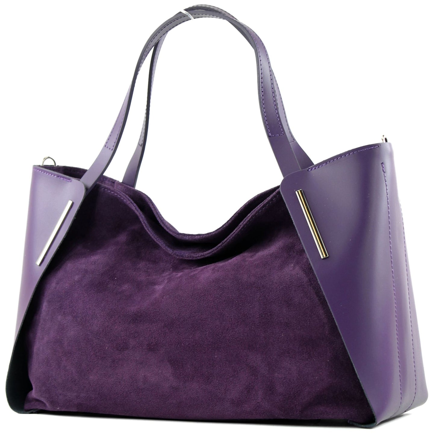 modamoda de - T126 -  ital. Shopper Tragetasche Leder/Wildleder