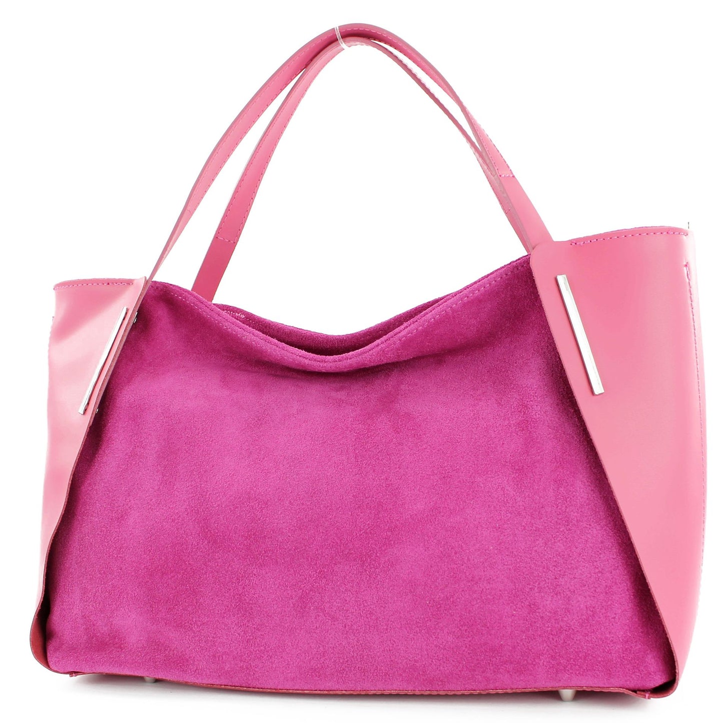 modamoda de - T126 -  ital. Shopper Tragetasche Leder/Wildleder