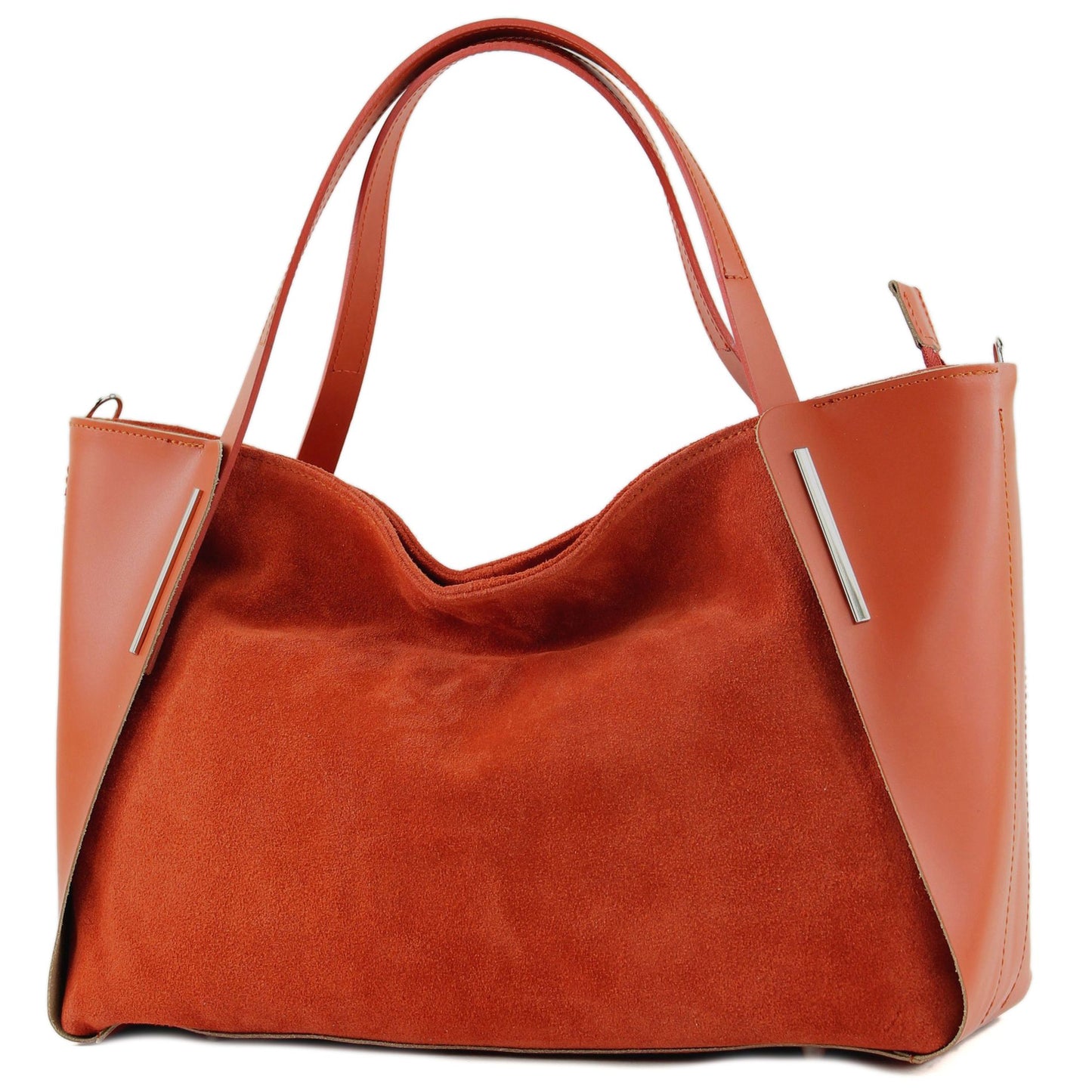 modamoda de - T126 -  ital. Shopper Tragetasche Leder/Wildleder