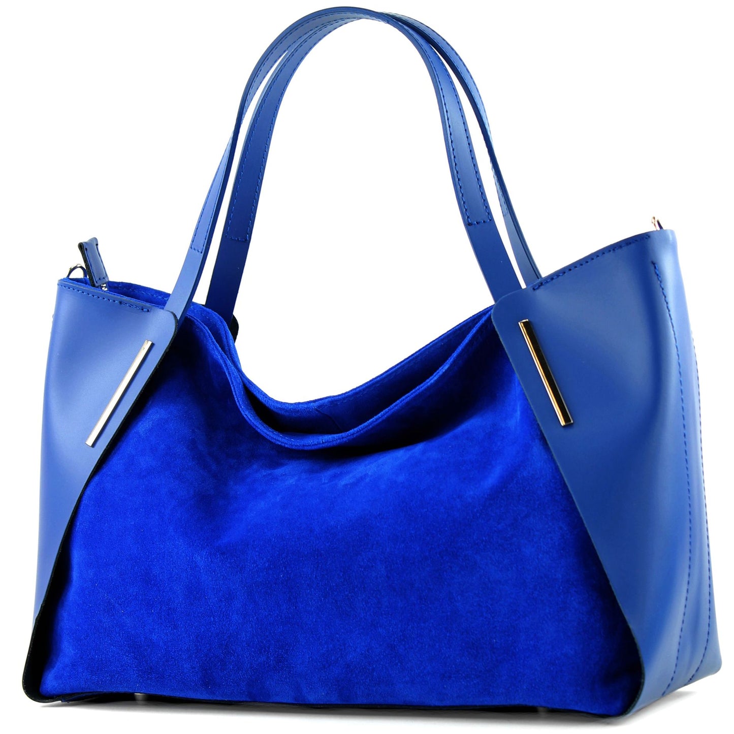 modamoda de - T126 -  ital. Shopper Tragetasche Leder/Wildleder