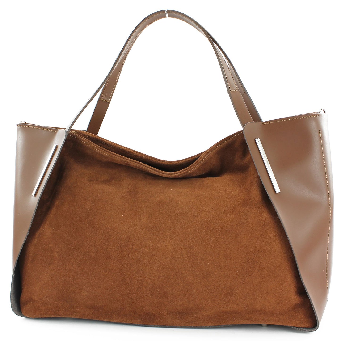 modamoda de - T126 -  ital. Shopper Tragetasche Leder/Wildleder