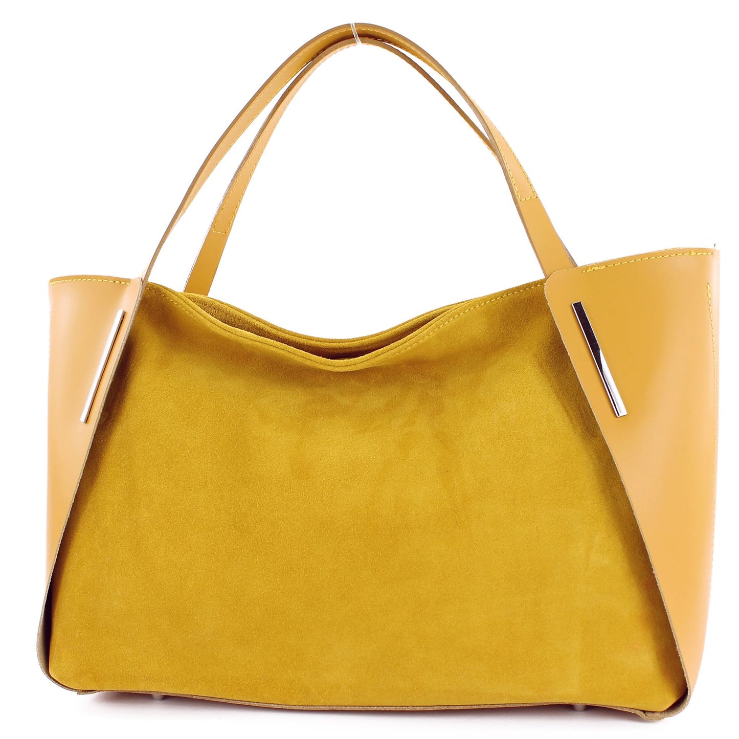 modamoda de - T126 -  ital. Shopper Tragetasche Leder/Wildleder