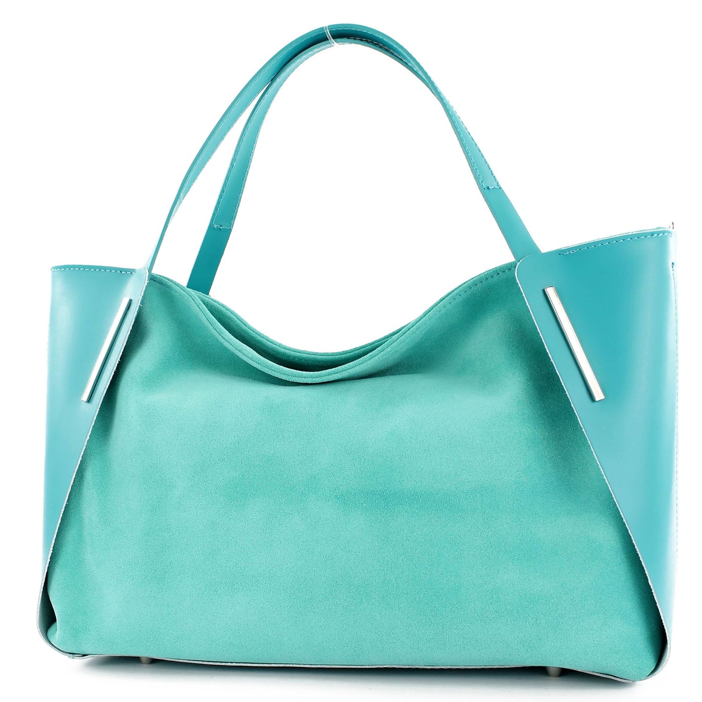 modamoda de - T126 -  ital. Shopper Tragetasche Leder/Wildleder