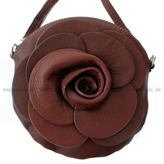 modamoda T128 ital. Citytasche Umhängetasche Blütenform Mini