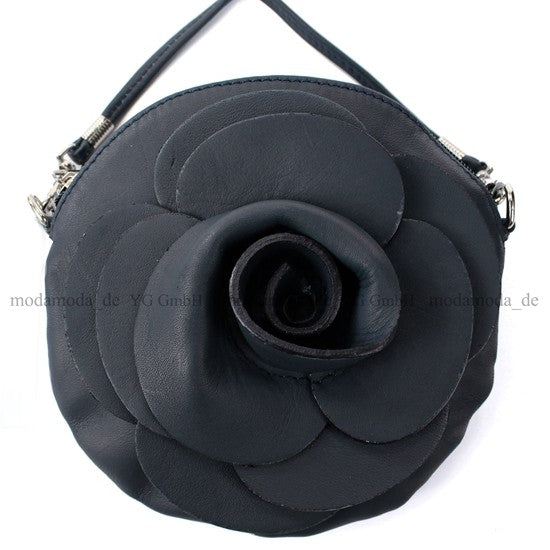 modamoda T128 ital. Citytasche Umhängetasche Blütenform Mini