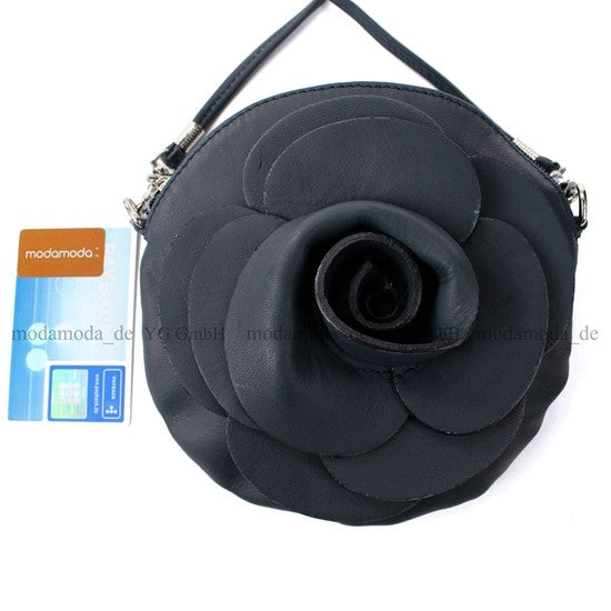 modamoda T128 ital. Citytasche Umhängetasche Blütenform Mini