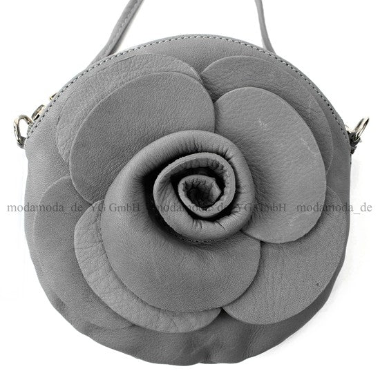modamoda T128 ital. Citytasche Umhängetasche Blütenform Mini