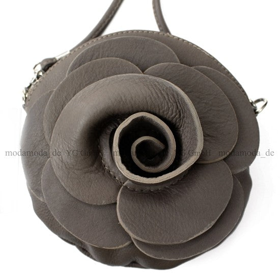 modamoda T128 ital. Citytasche Umhängetasche Blütenform Mini