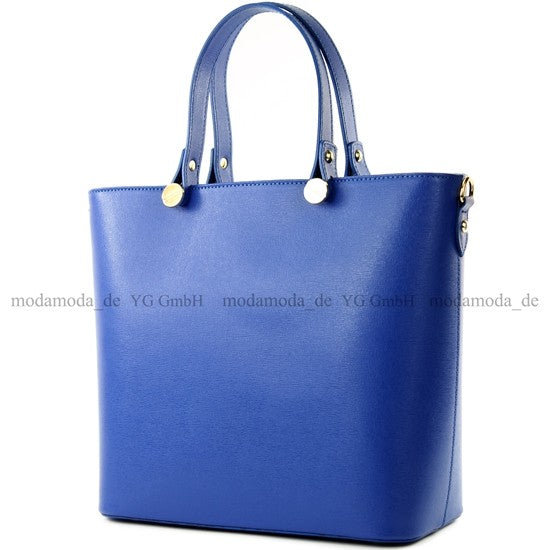 modamoda de - T132 - ital Damentasche Shopper aus Echtleder