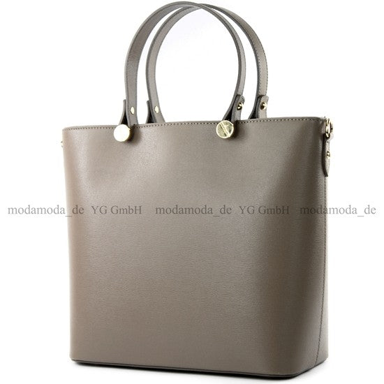 modamoda de - T132 - ital Damentasche Shopper aus Echtleder