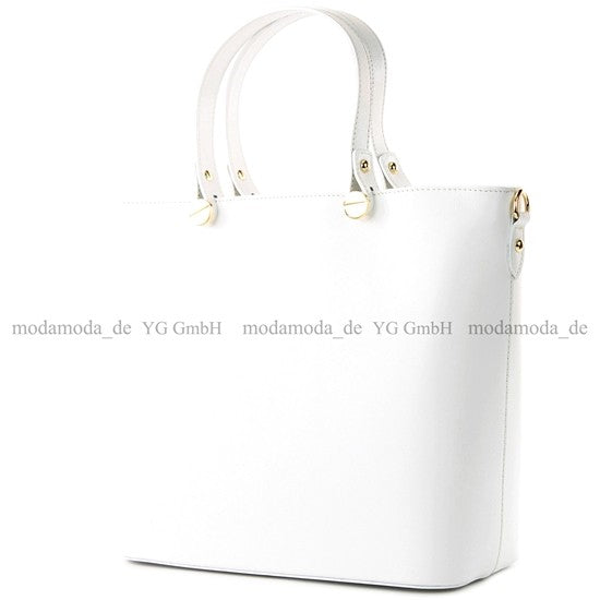 modamoda de - T132 - ital Damentasche Shopper aus Echtleder