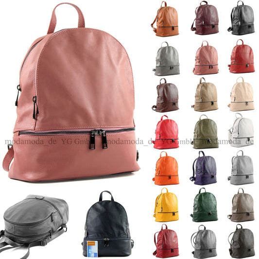 modamoda de T137 Damen Leder Rucksack Handtasche Medium handmade in Italy