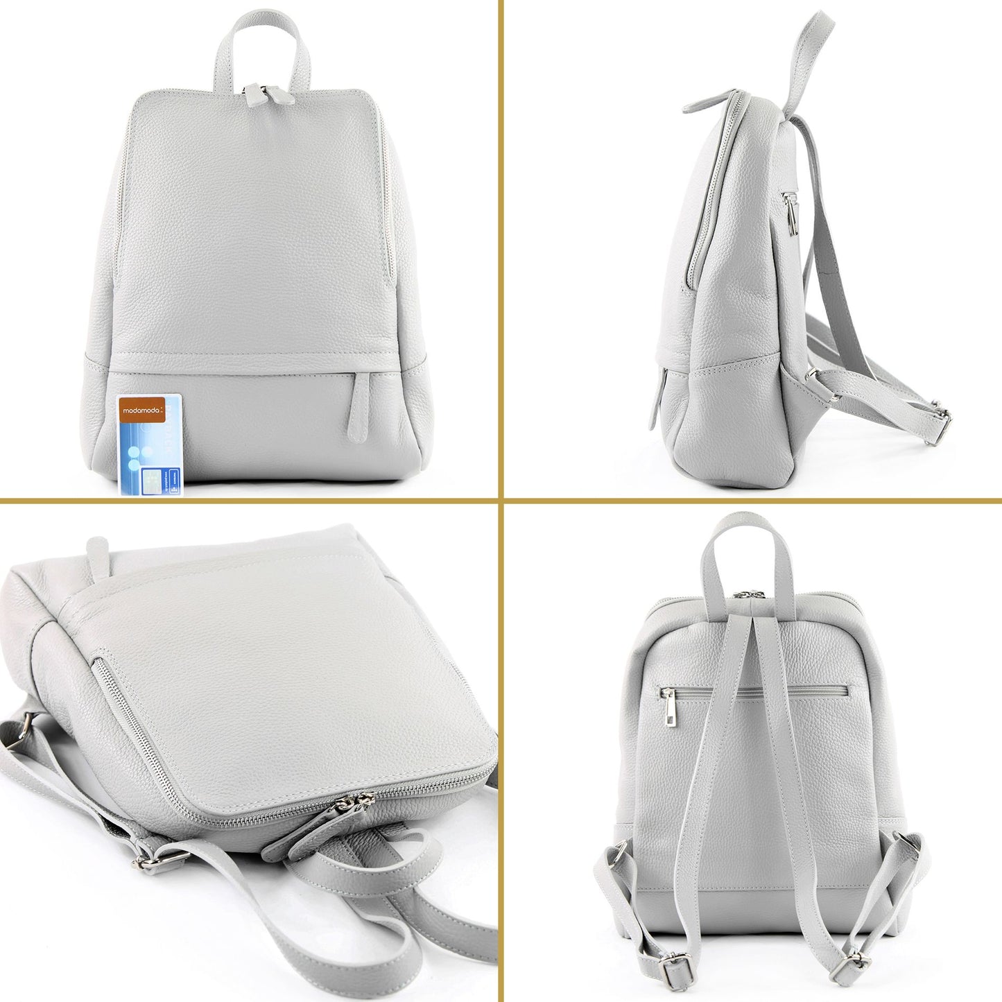 modamoda de T138 Damen Leder Rucksack Handtasche handmade in Italy