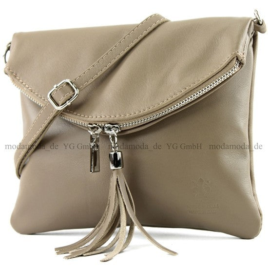 modamoda de - T139 - ital Umhängetasche Klein aus Nappaleder