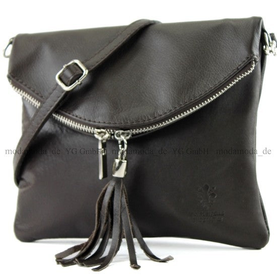 modamoda de - T139 - ital Umhängetasche Klein aus Nappaleder