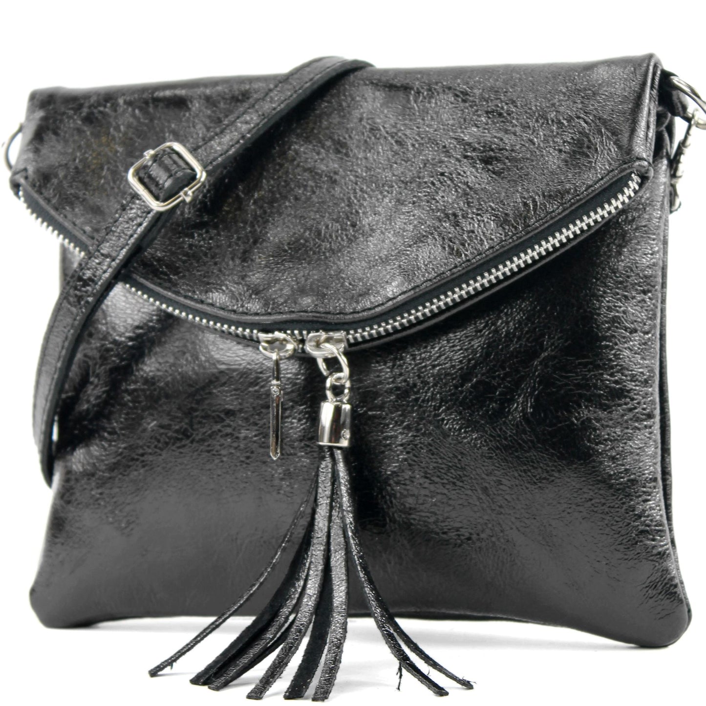 modamoda de - T139 - ital Umhängetasche Klein aus Nappaleder