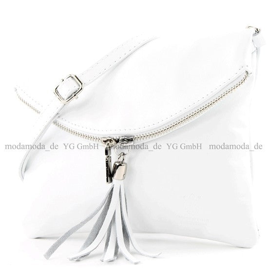 modamoda de - T139 - ital Umhängetasche Klein aus Nappaleder