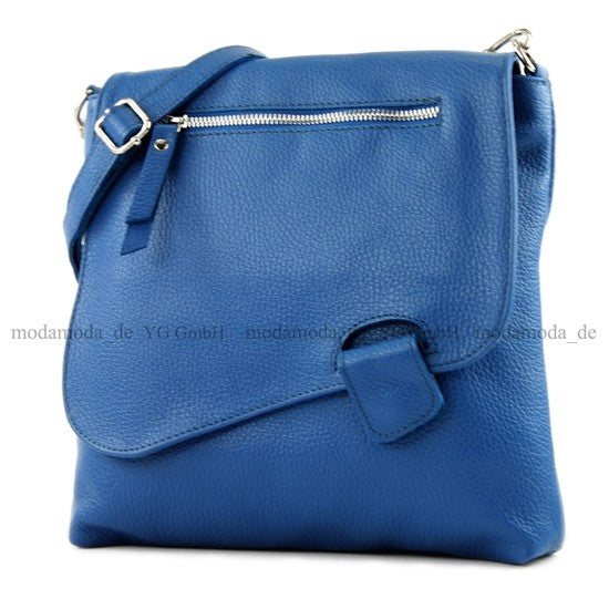 modamoda de - T146 - ital. Umhängetasche Schultertasche aus Leder