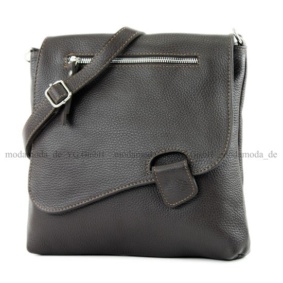 modamoda de - T146 - ital. Umhängetasche Schultertasche aus Leder